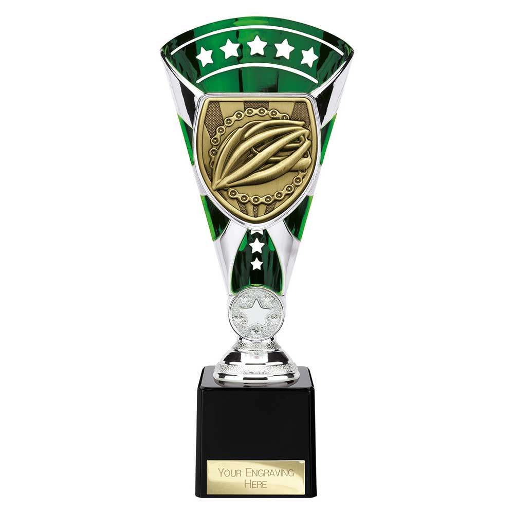 Cobra Star Cup Cycling Silver & Green 230mm