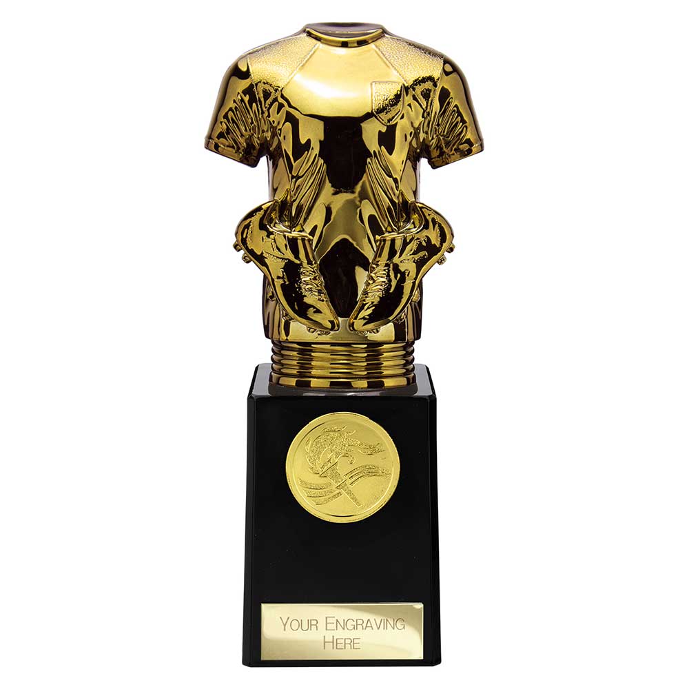 Fusion Viper Legend Football Shirt Black & Gold 185mm