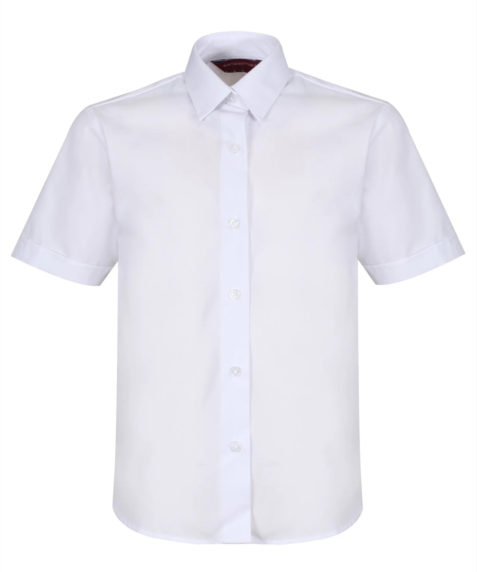 Girls Short Sleeve Non-Iron Blouse - White - Twin Pack