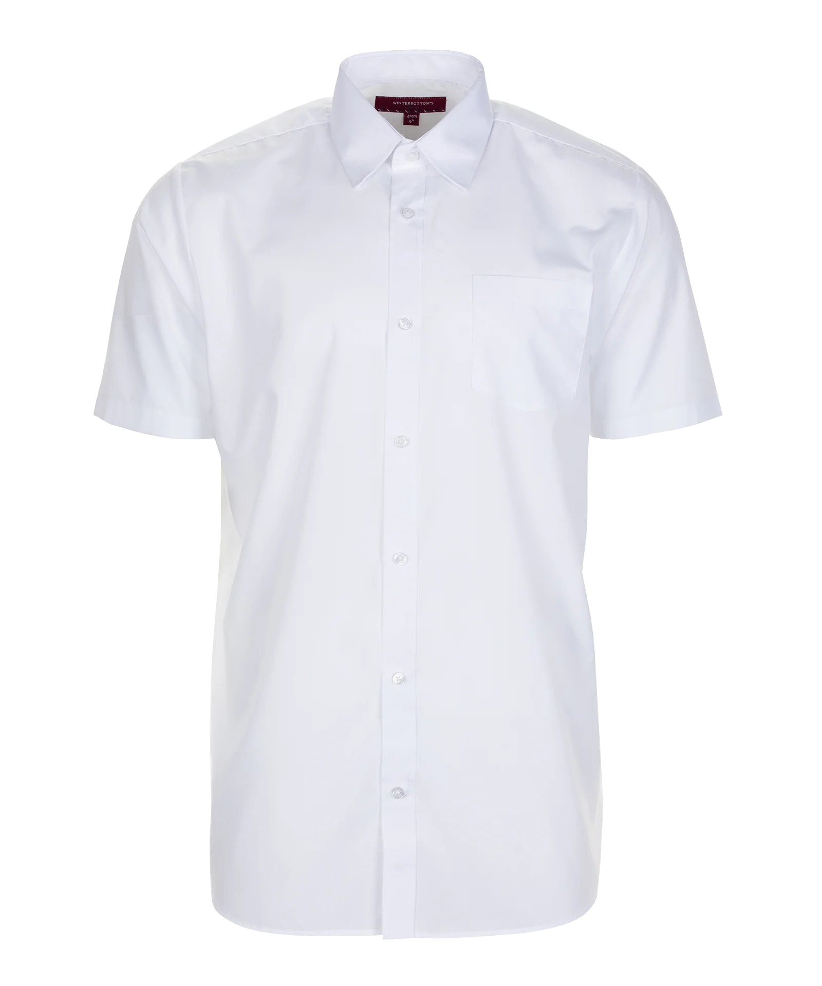 Mens Short Sleeve Non-Iron Shirt - Regular Fit - White - Twin Pack