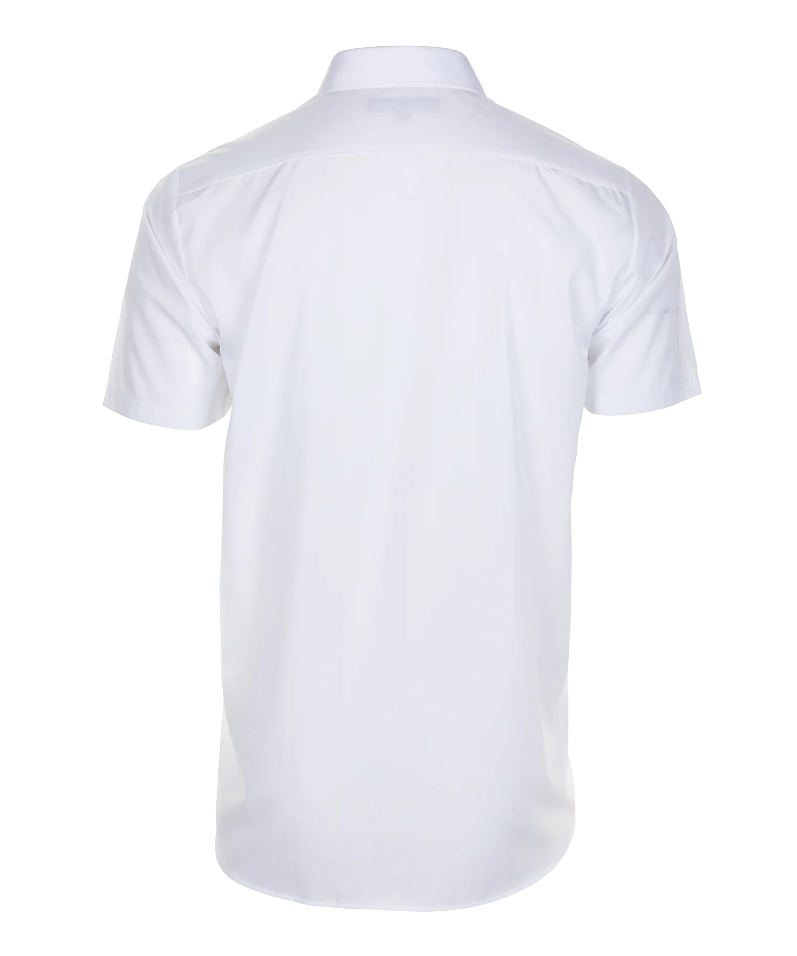 Mens Short Sleeve Non-Iron Shirt - Regular Fit - White - Twin Pack