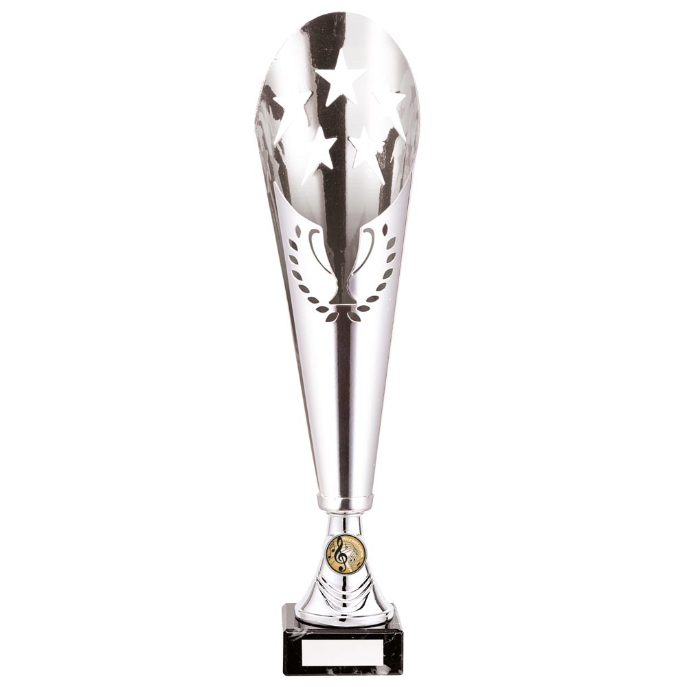 Legendary Lazer Cut Metal Cup Silver 420mm