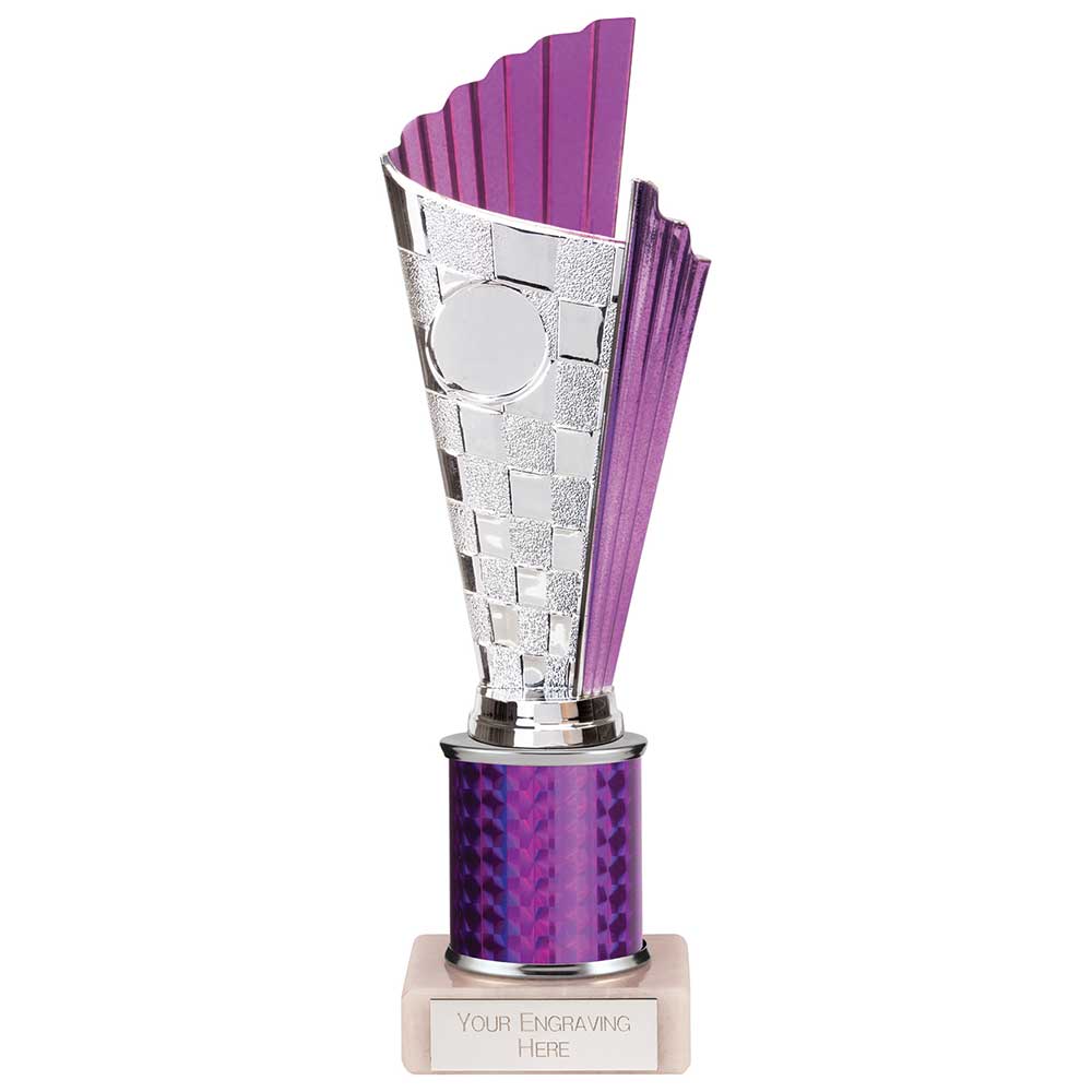 Flash Plastic Trophy Purple 220mm