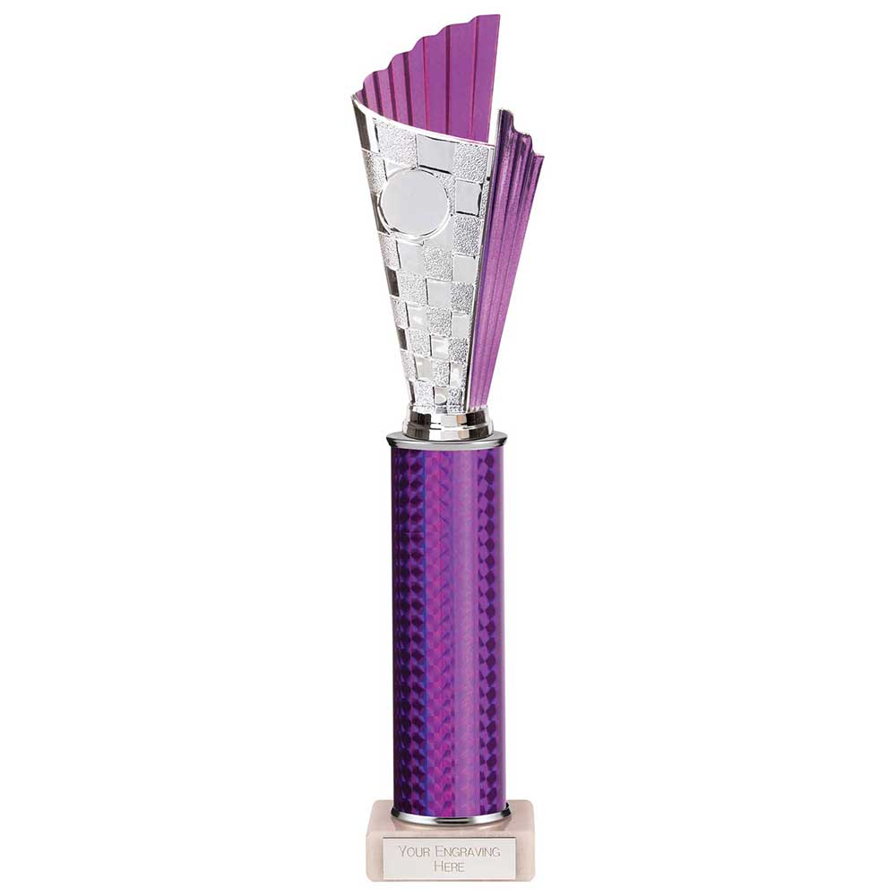 Flash Plastic Trophy Purple 345mm