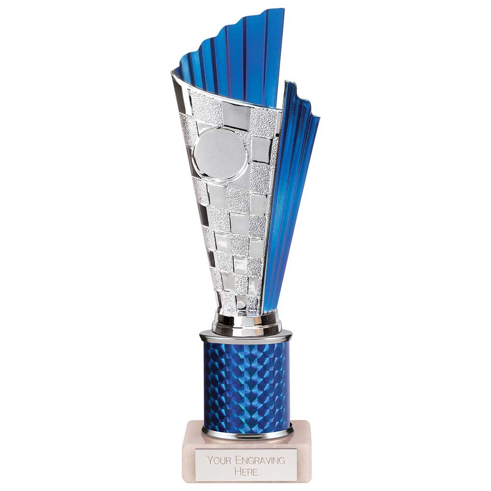 Flash Plastic Trophy Blue 220mm