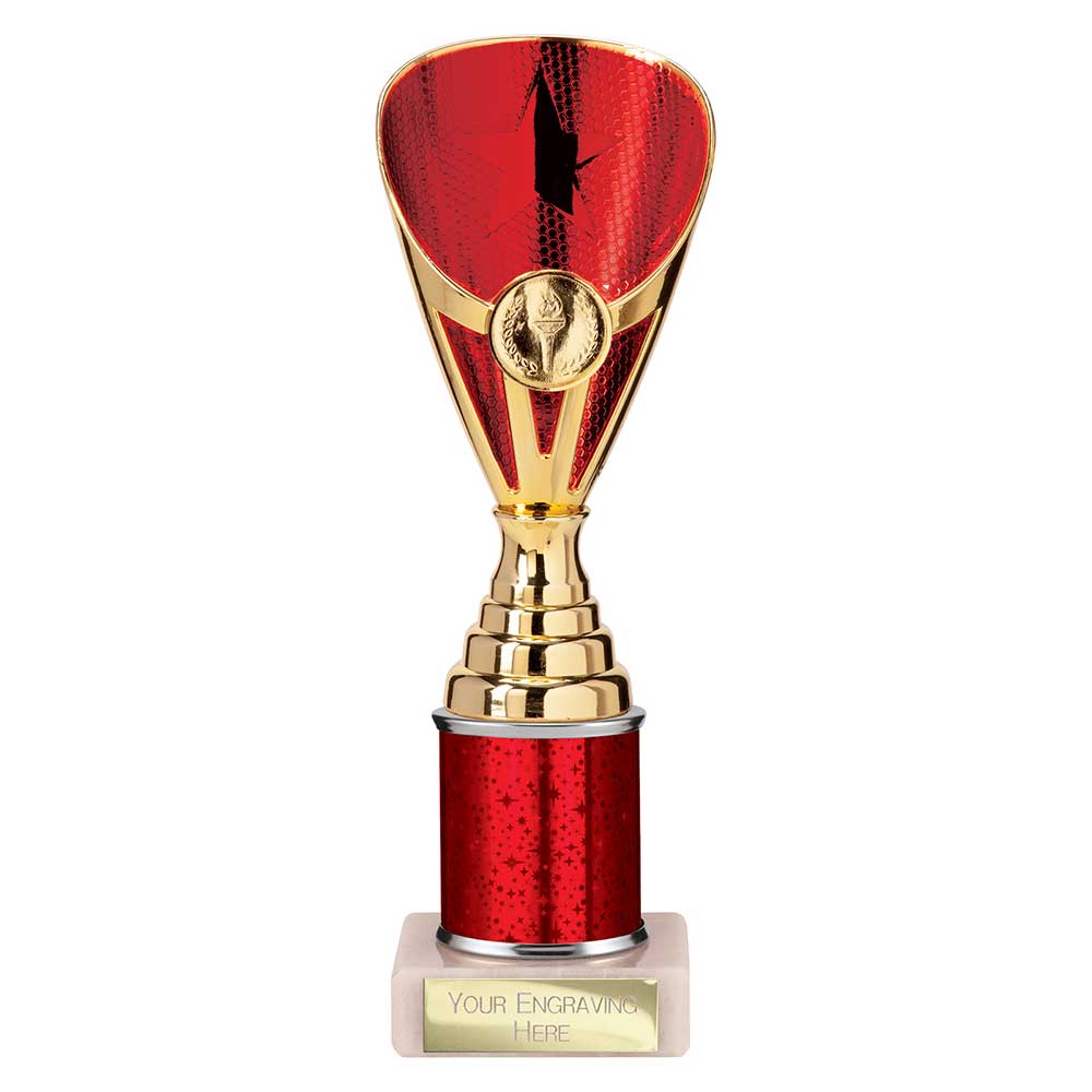 Rising Stars Plastic Trophy Red 230mm