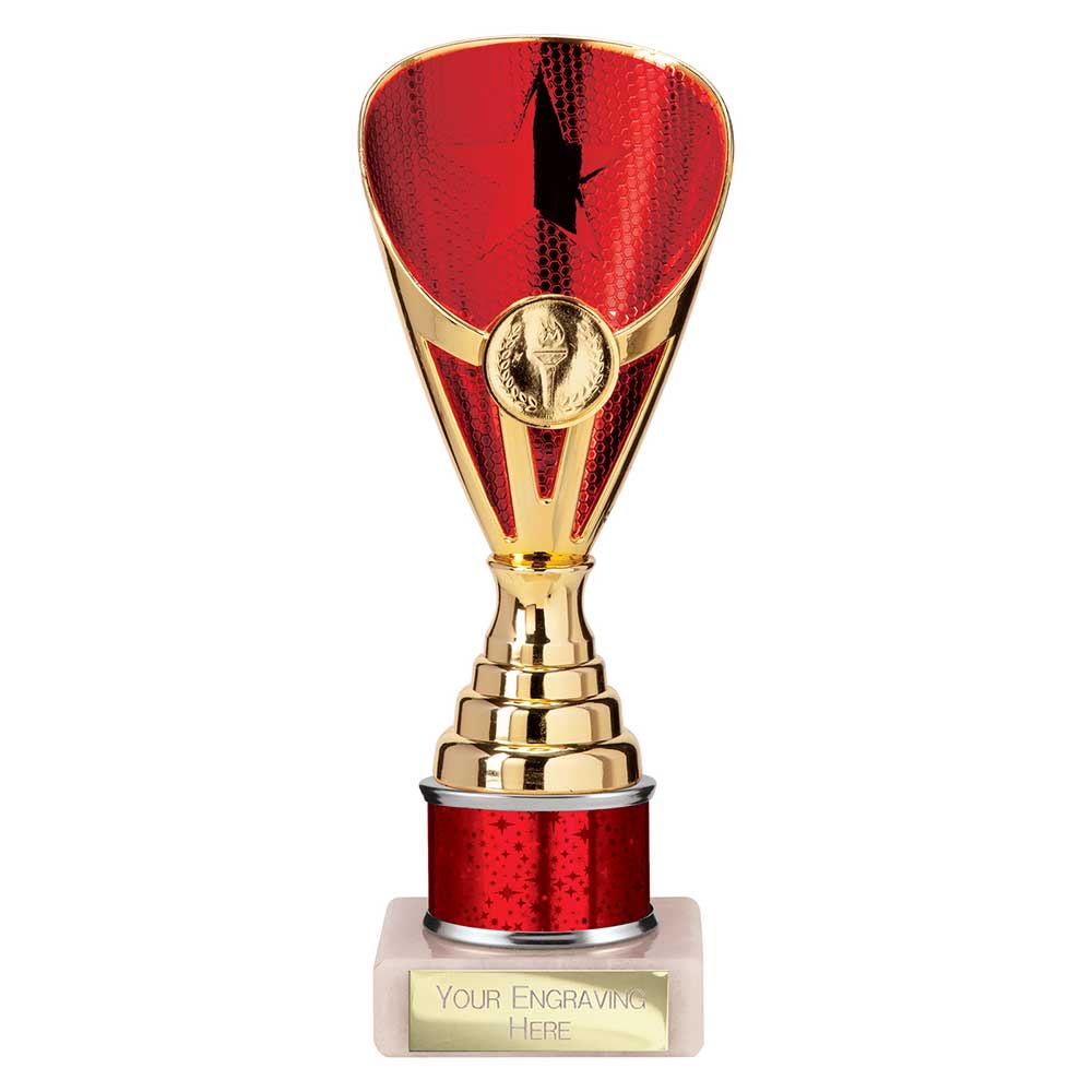 Rising Stars Plastic Trophy Red 205mm