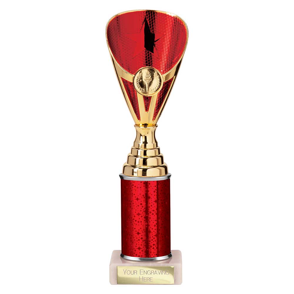 Rising Stars Plastic Trophy Red 255mm