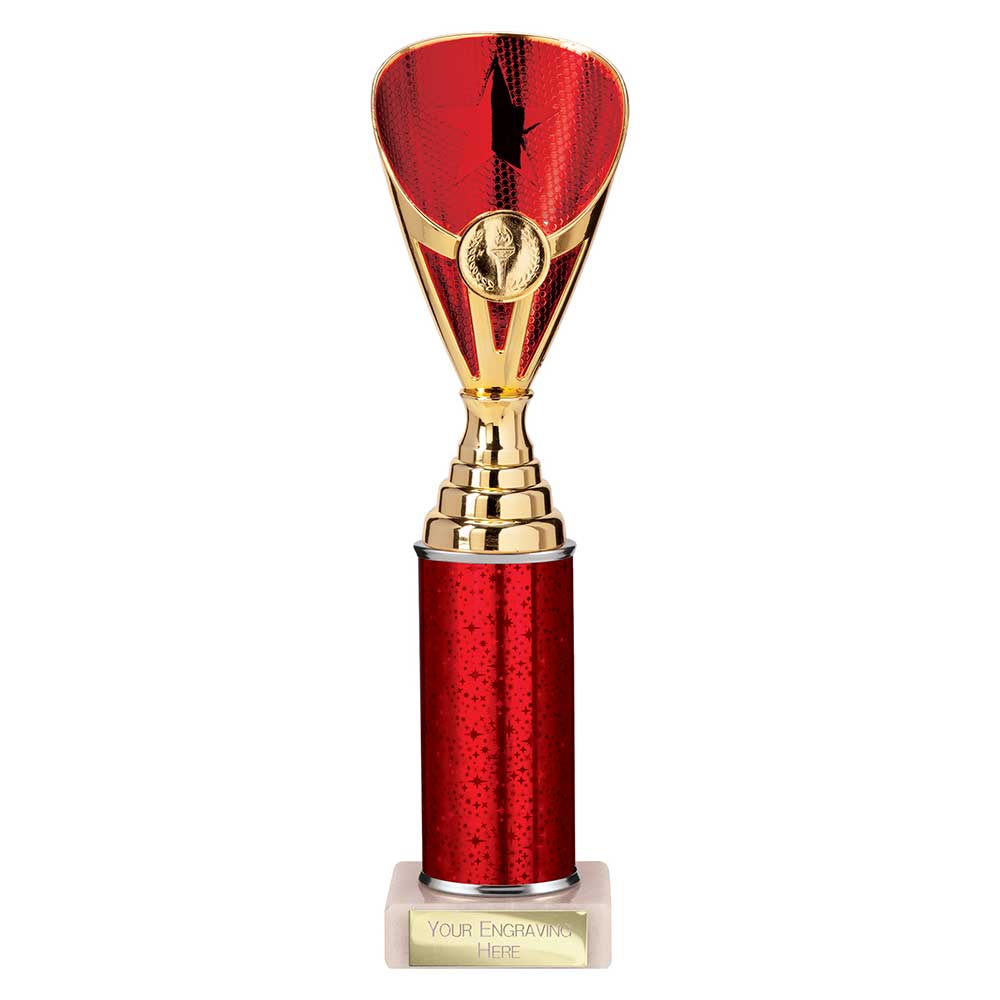 Rising Stars Plastic Trophy Red 280mm