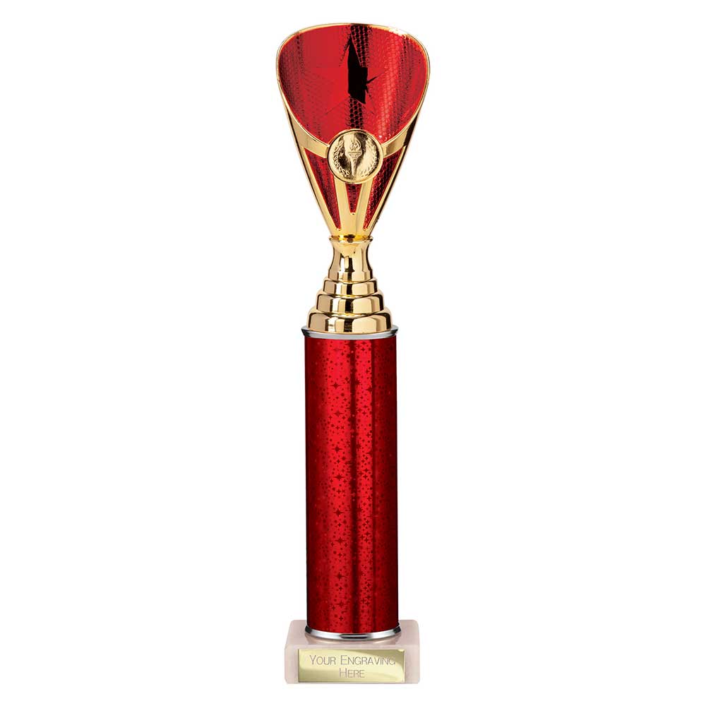 Rising Stars Plastic Trophy Red 330mm