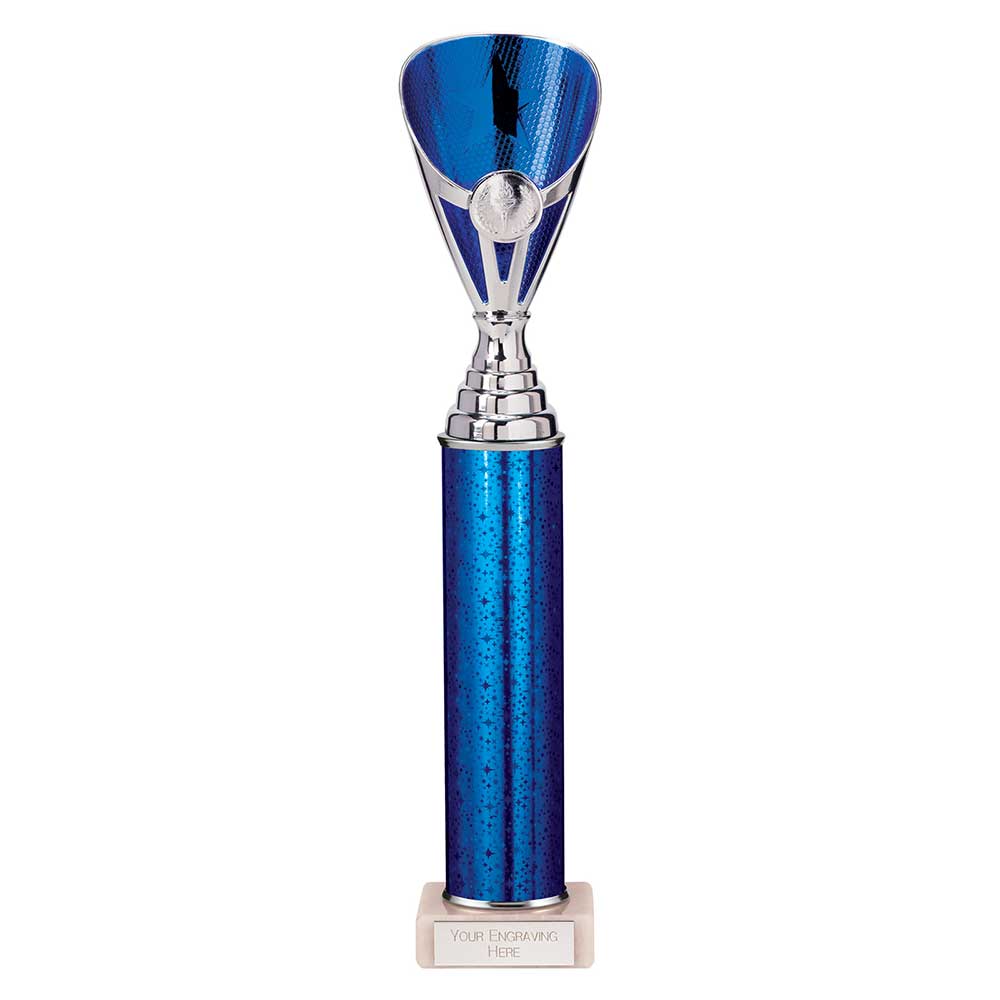 Rising Stars Plastic Trophy Blue 355mm