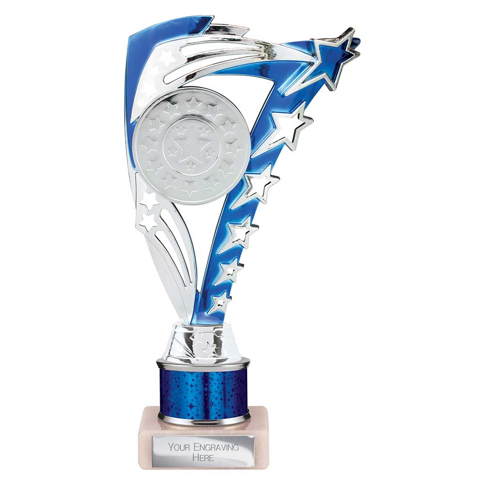 Frenzy Multisport Tube Trophy Silver & Blue 215mm