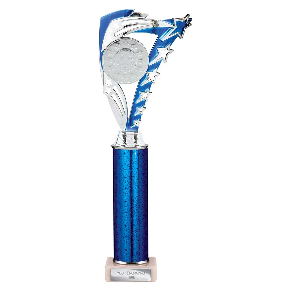 Frenzy Multisport Tube Trophy Silver & Blue 340mm