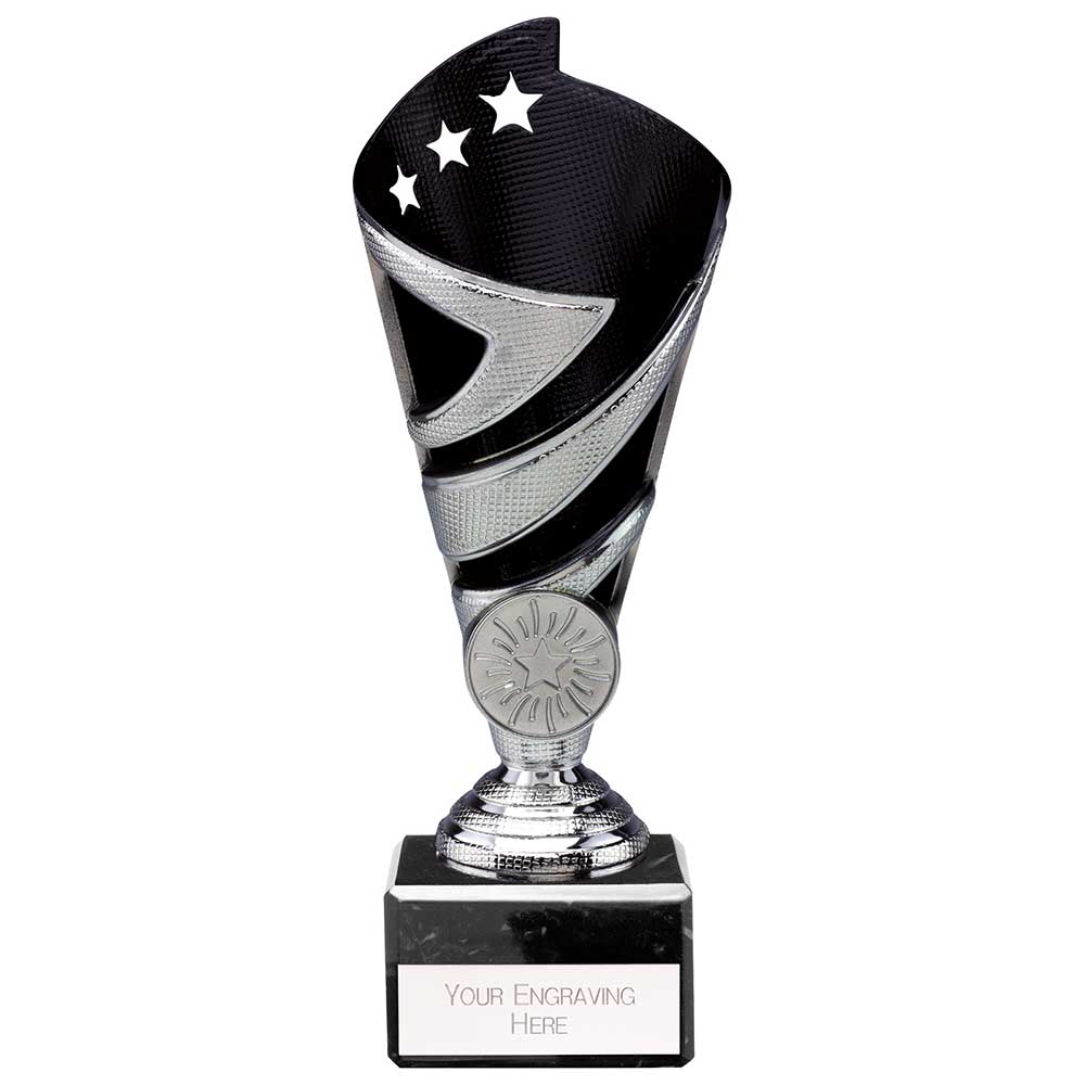 Hurricane Multisport Plastic Cup Silver & Black 180mm
