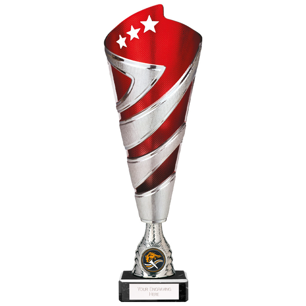 Hurricane Altitude Plastic Cup Silver & Red 295mm
