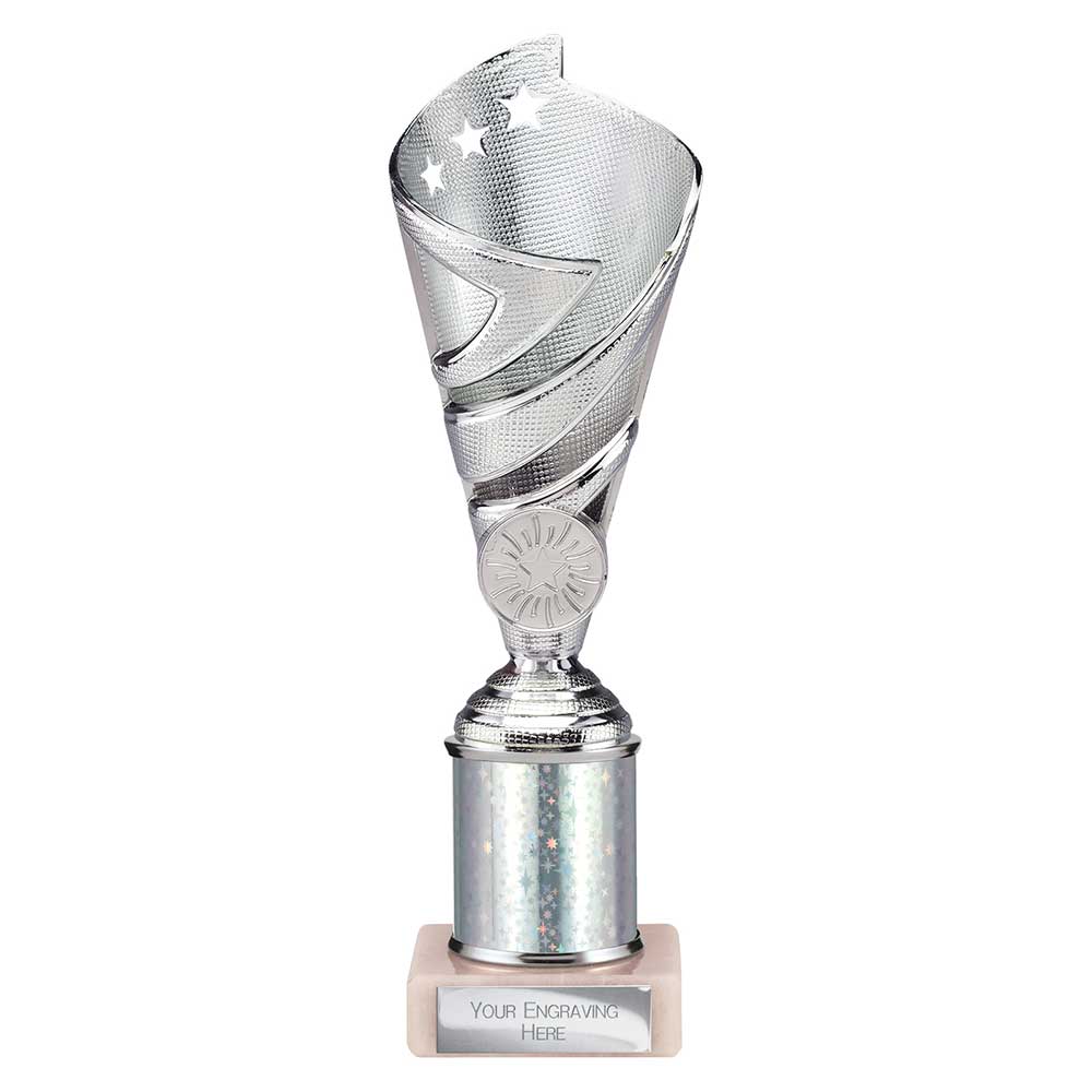 Hurricane Multisport Plastic Tube Cup Silver 225mm