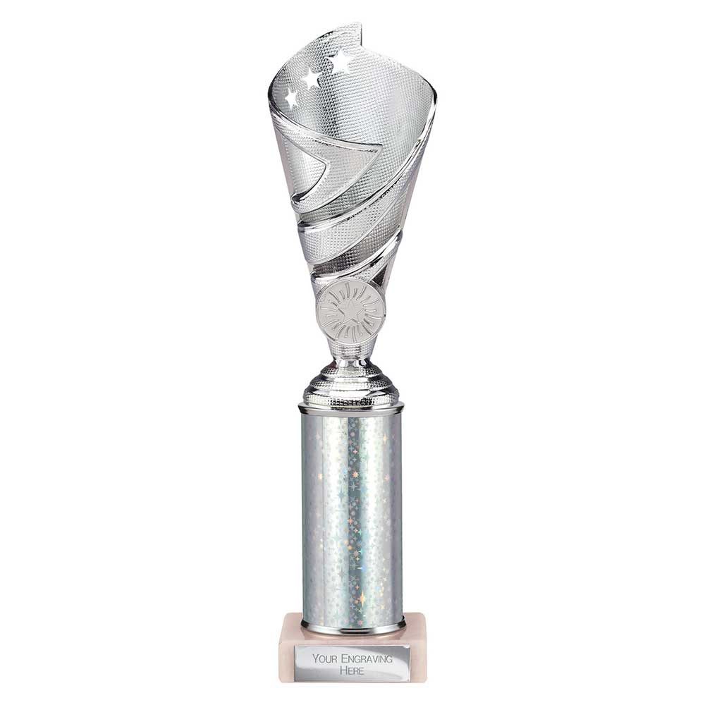 Hurricane Multisport Plastic Tube Cup Silver 275mm