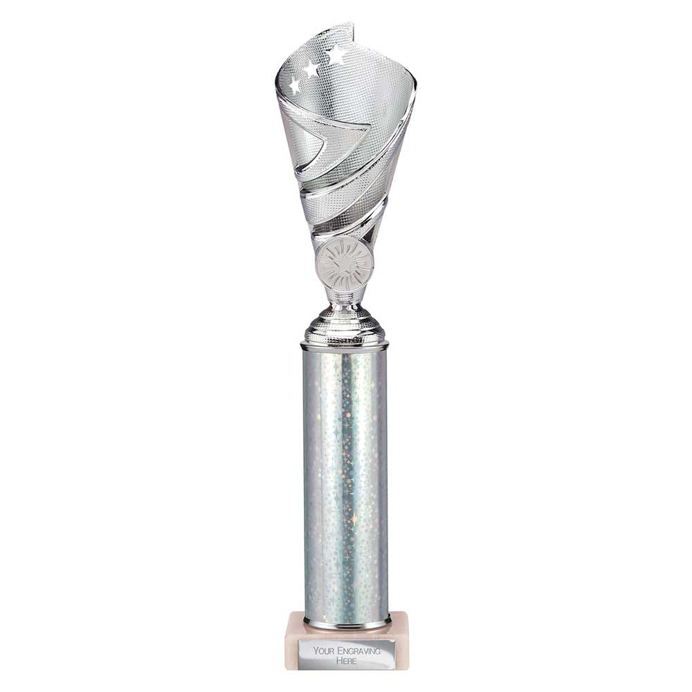 Hurricane Multisport Plastic Tube Cup Silver 325mm