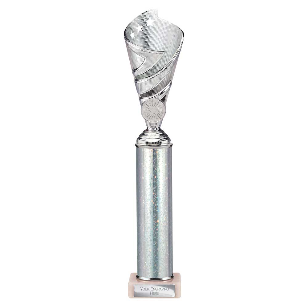 Hurricane Multisport Plastic Tube Cup Silver 350mm