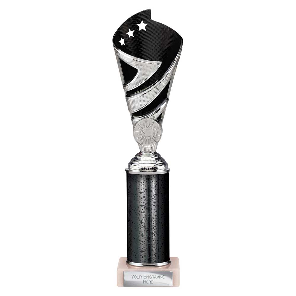 Hurricane Multisport Plastic Tube Cup Silver & Black 275mm