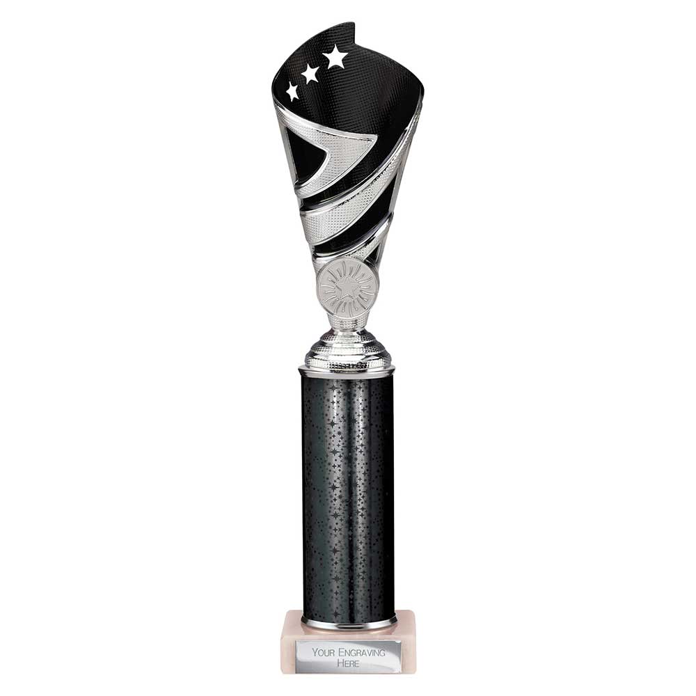 Hurricane Multisport Plastic Tube Cup Silver & Black 300mm
