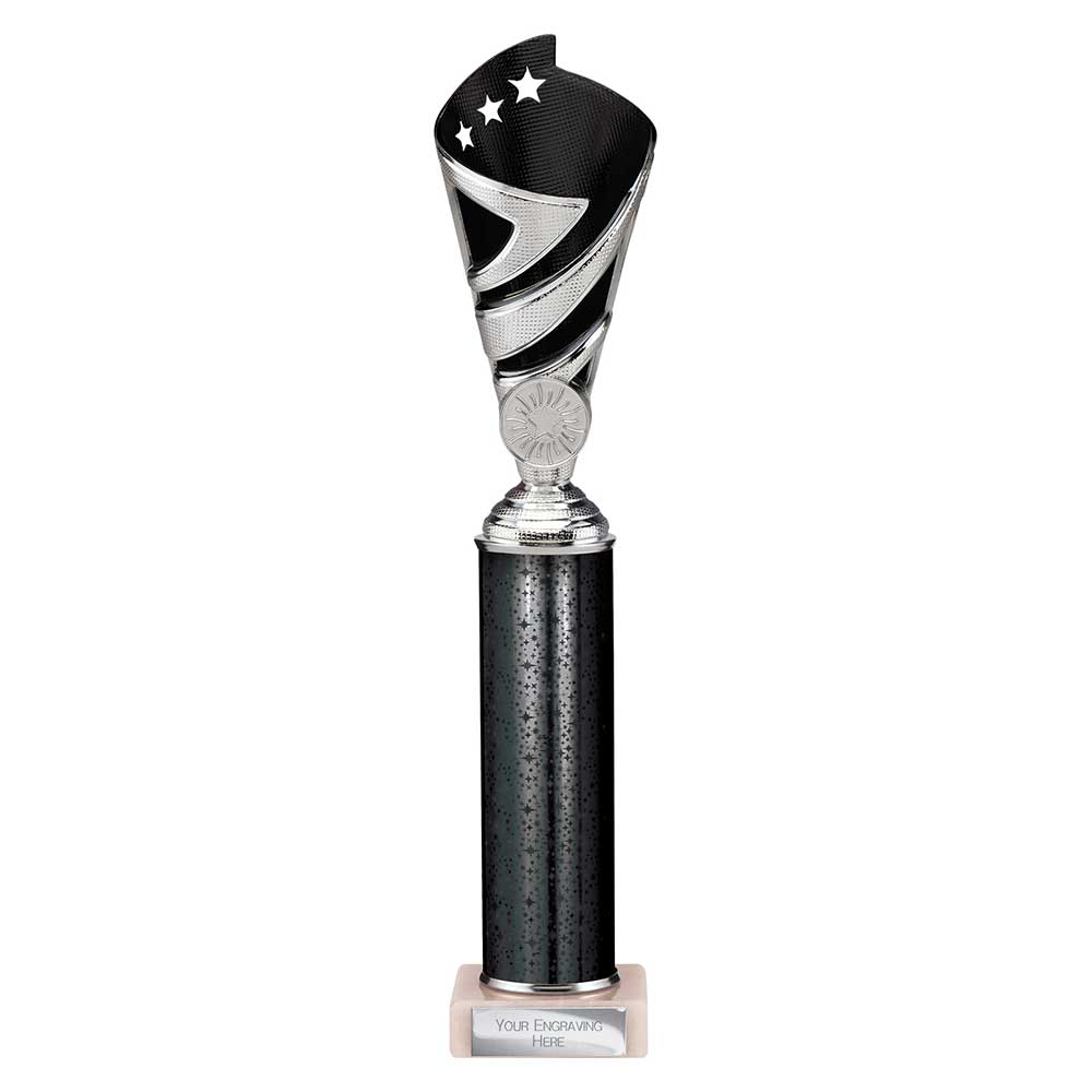 Hurricane Multisport Plastic Tube Cup Silver & Black 325mm