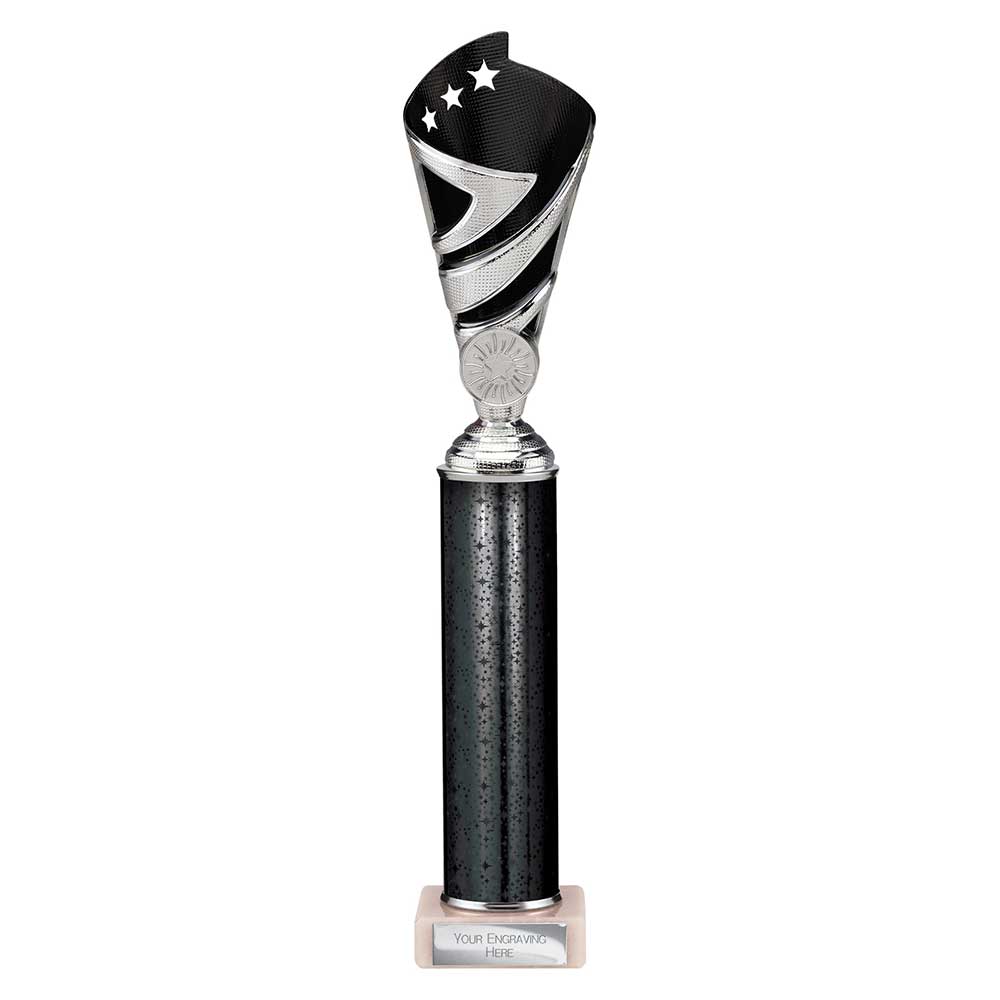 Hurricane Multisport Plastic Tube Cup Silver & Black 350mm