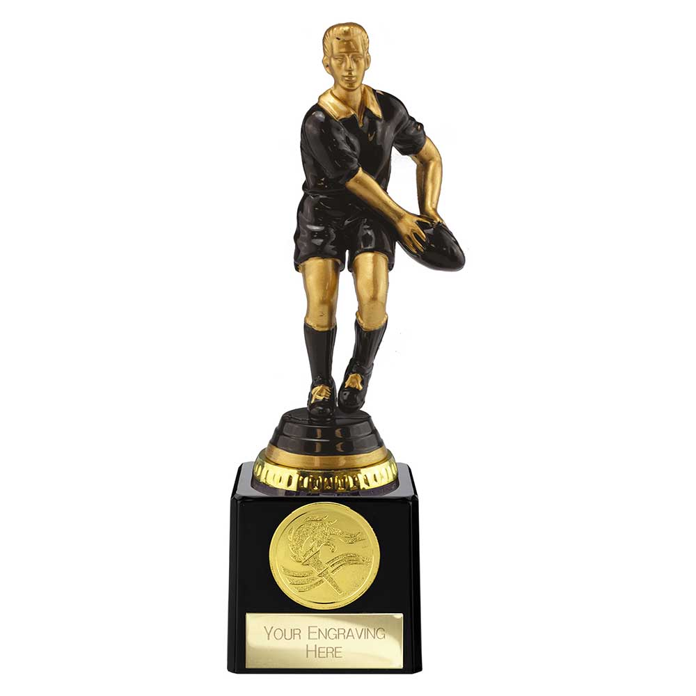 Cyclone Rugby Player Male Black & Gold 185mm