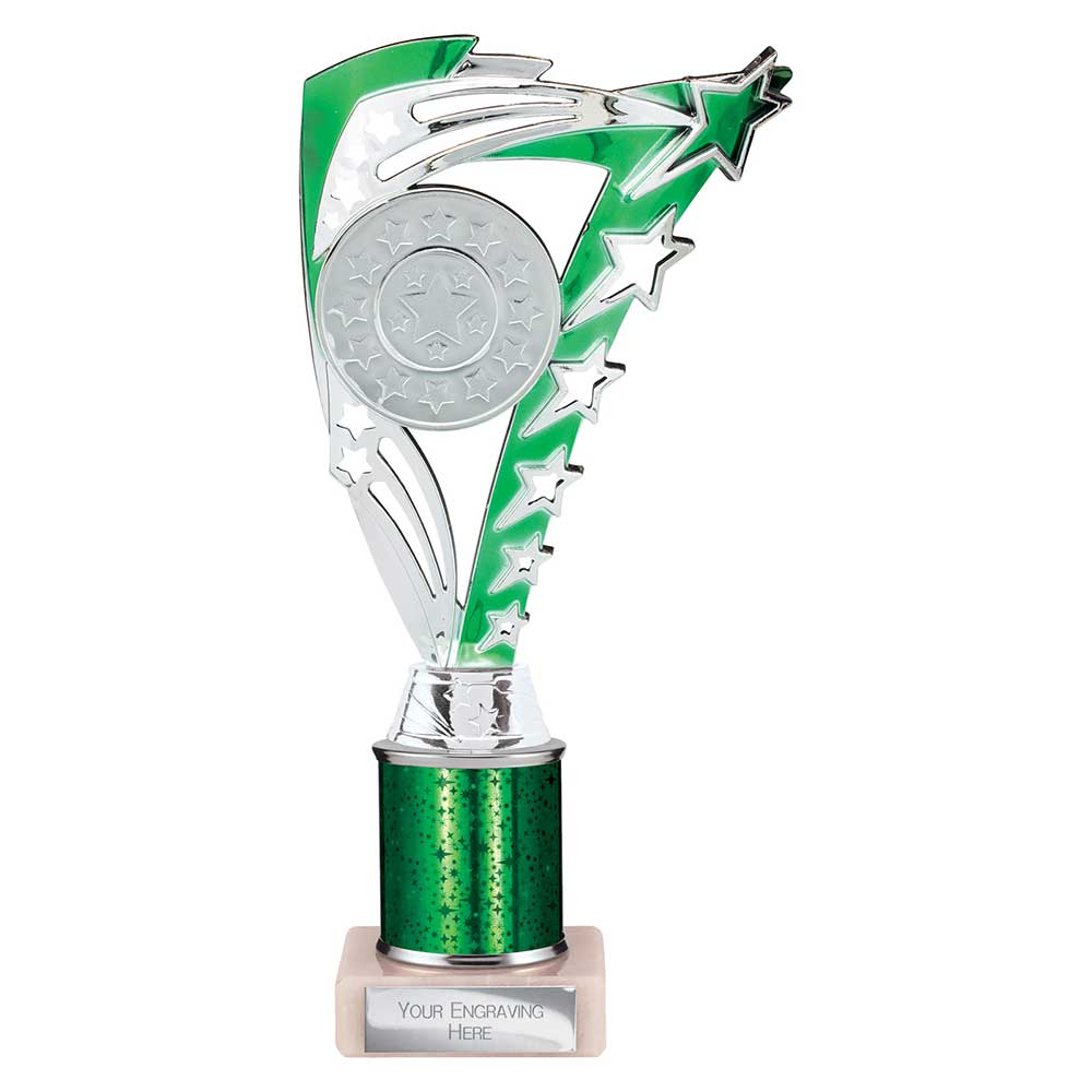 Frenzy Multisport Tube Trophy Silver & Green 240mm