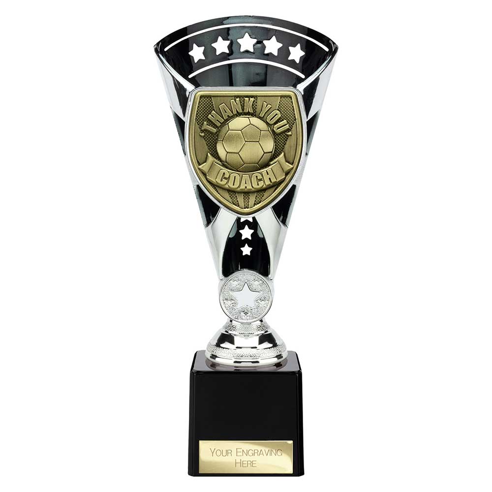Cobra Star Cup Thank you Coach Silver & Black 230mm