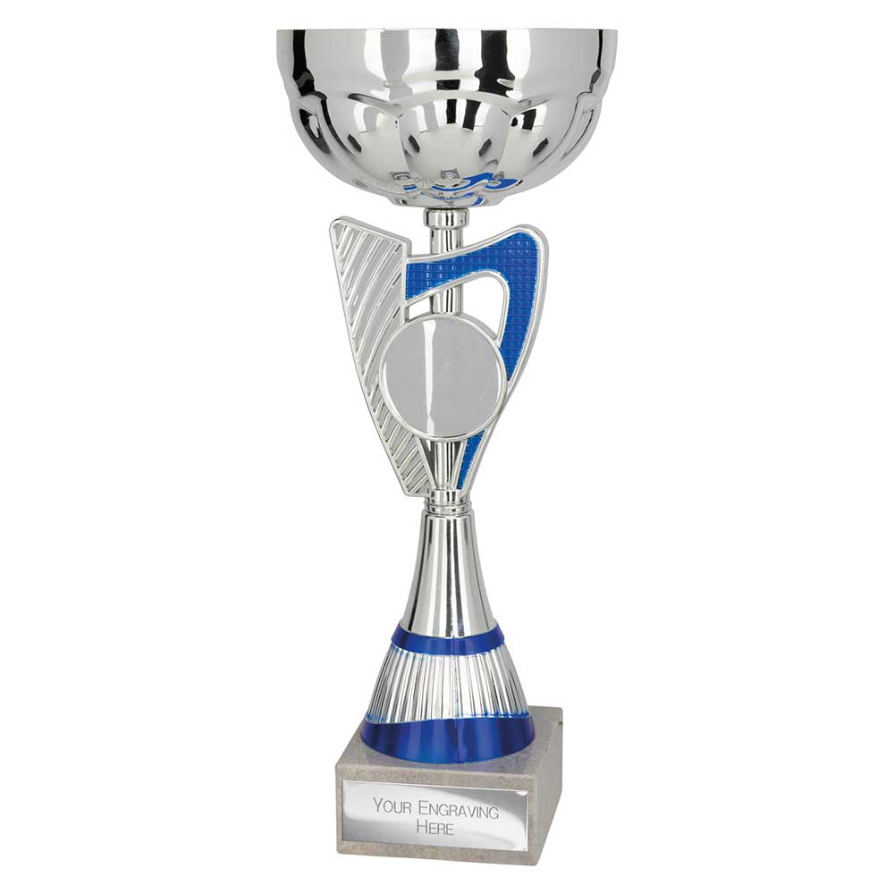 Mystify Cup Silver & Blue 240mm
