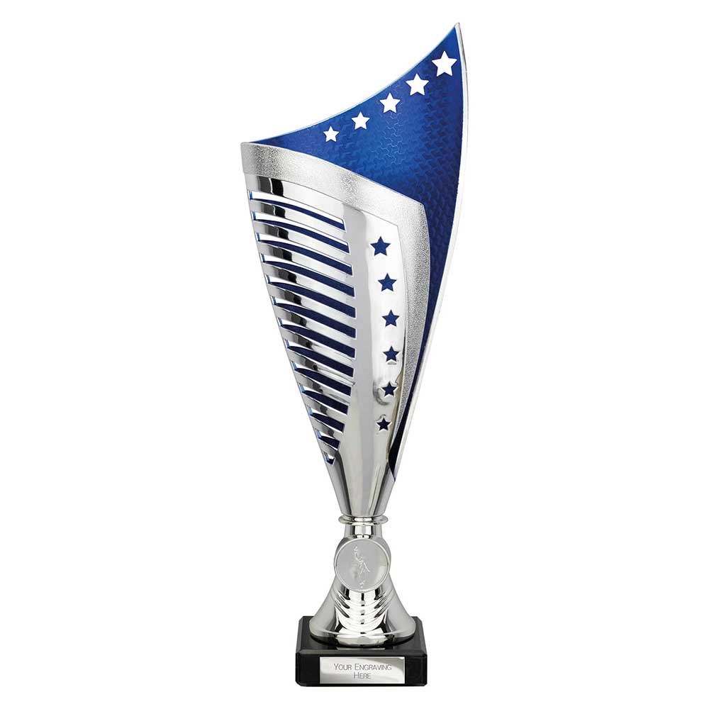 Nebula Trophy Silver & Blue 320mm