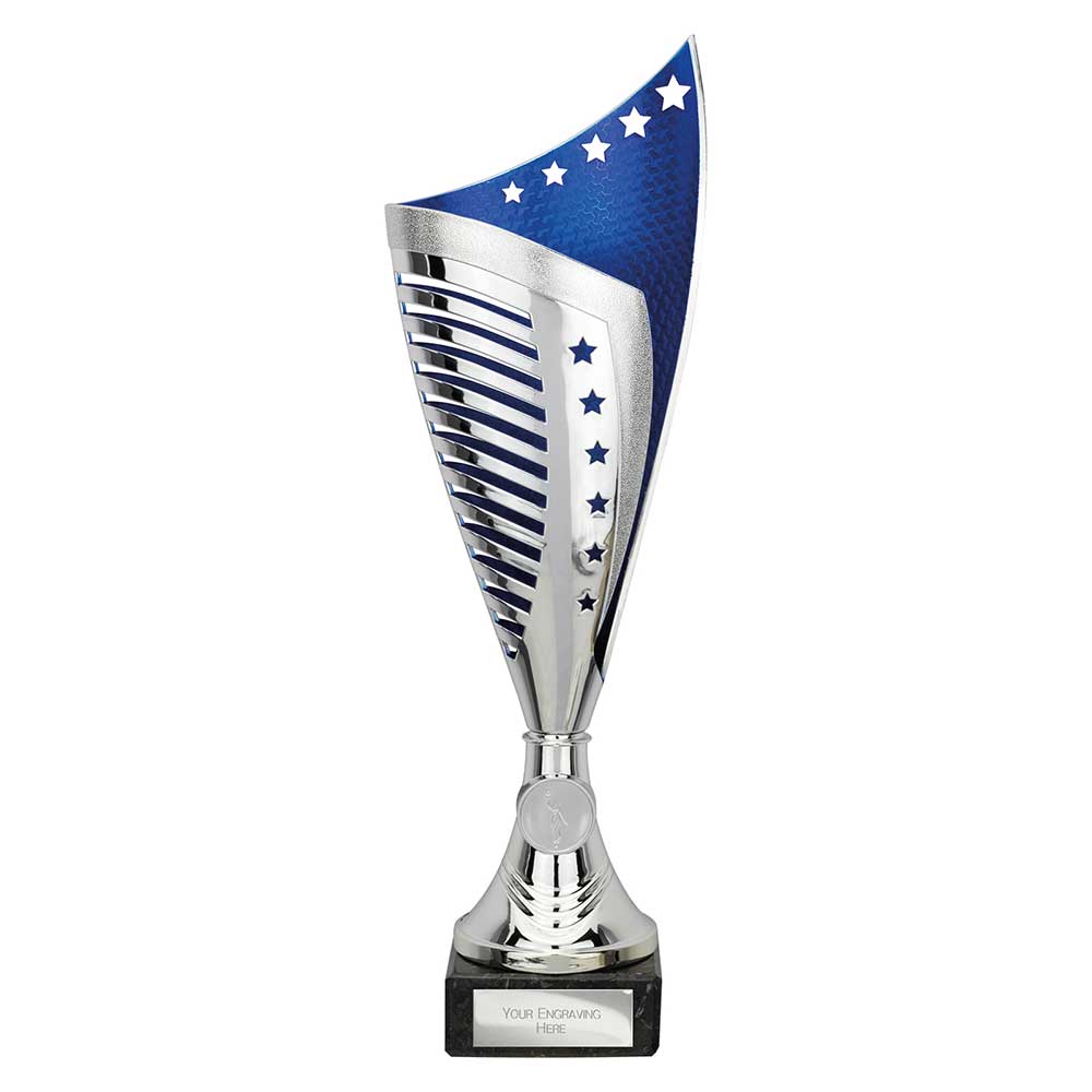 Nebula Trophy Silver & Blue 350mm
