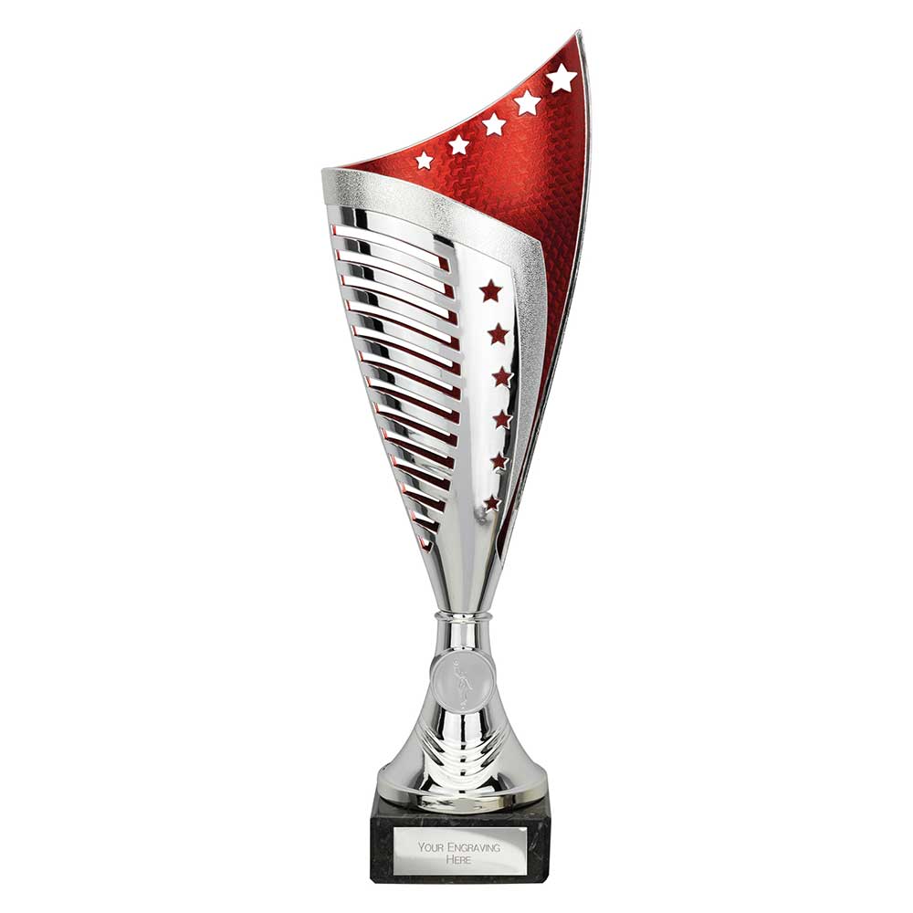 Nebula Trophy Silver & Red 350mm
