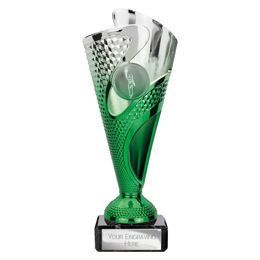 Rodeo Trophy Silver & Green 185mm