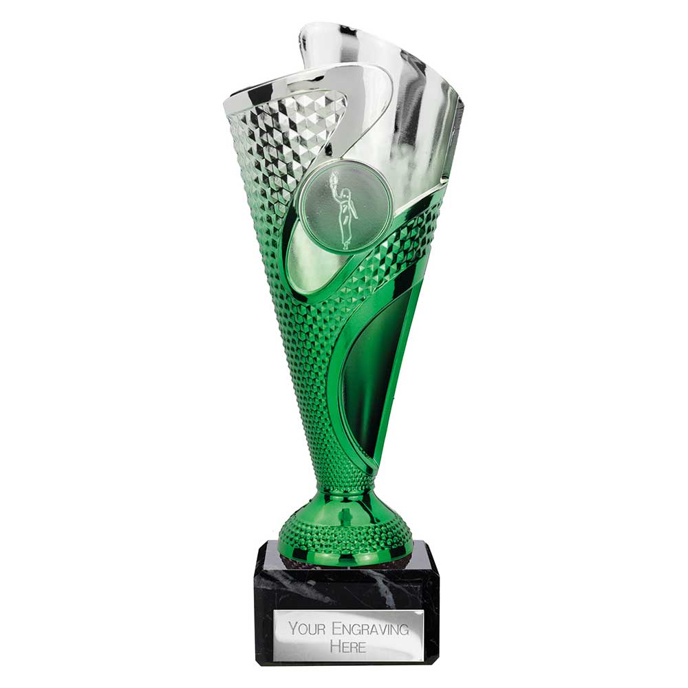 Rodeo Trophy Silver & Green 195mm