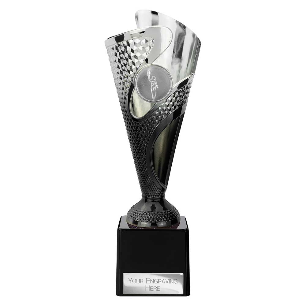 Rodeo Trophy Silver & Black 215mm