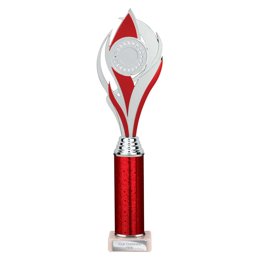 Volcano Multisport Tube Trophy Silver & Red 360mm