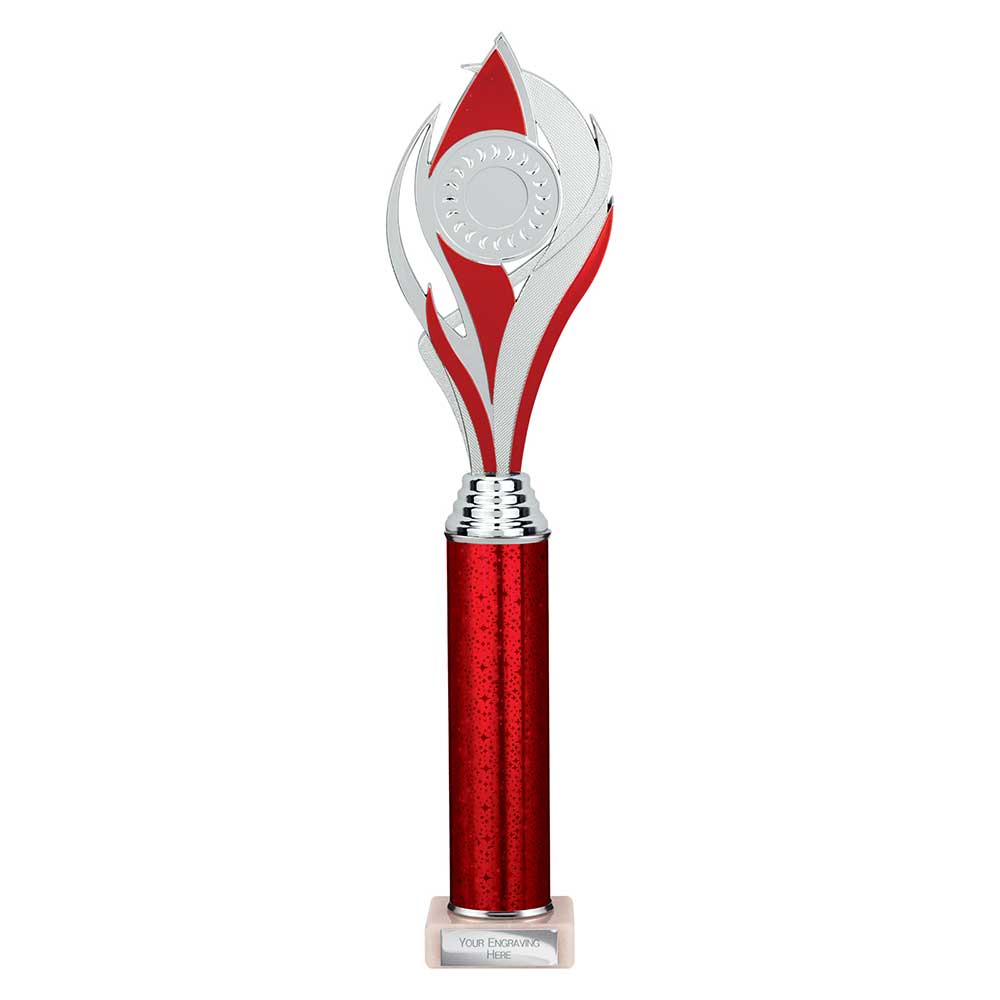 Volcano Multisport Tube Trophy Silver & Red 410mm