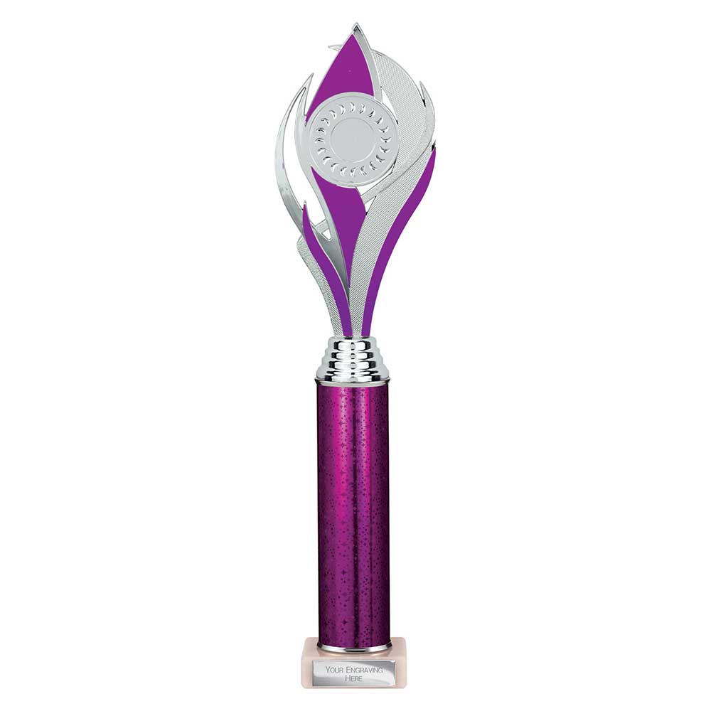 Volcano Multisport Tube Trophy Silver & Purple 410mm