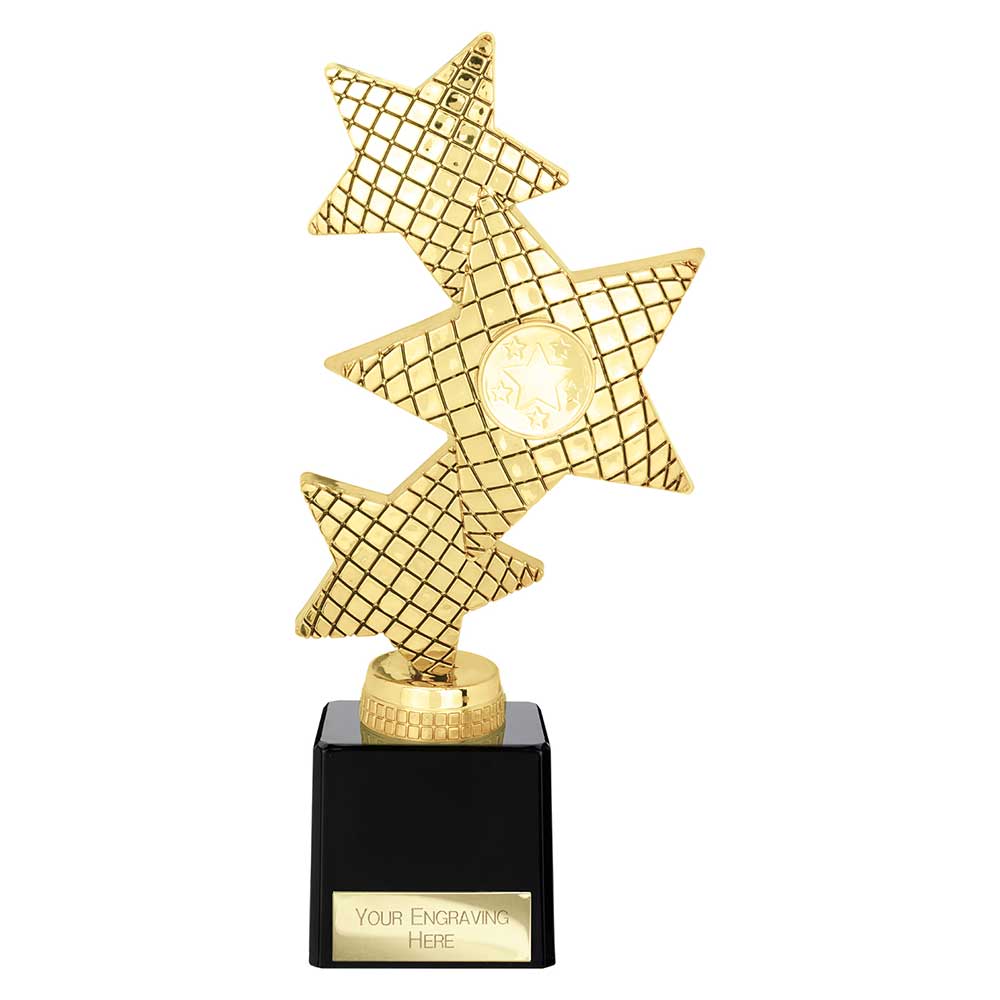 Trinity Star Multisport Plastic Trophy Gold 215mm
