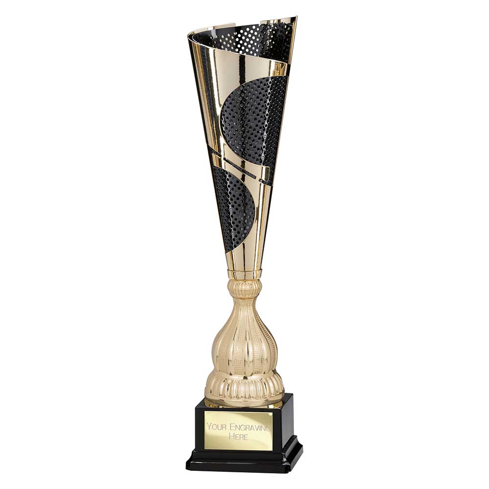 Quest Laser Cut Cup Gold & Black 450mm