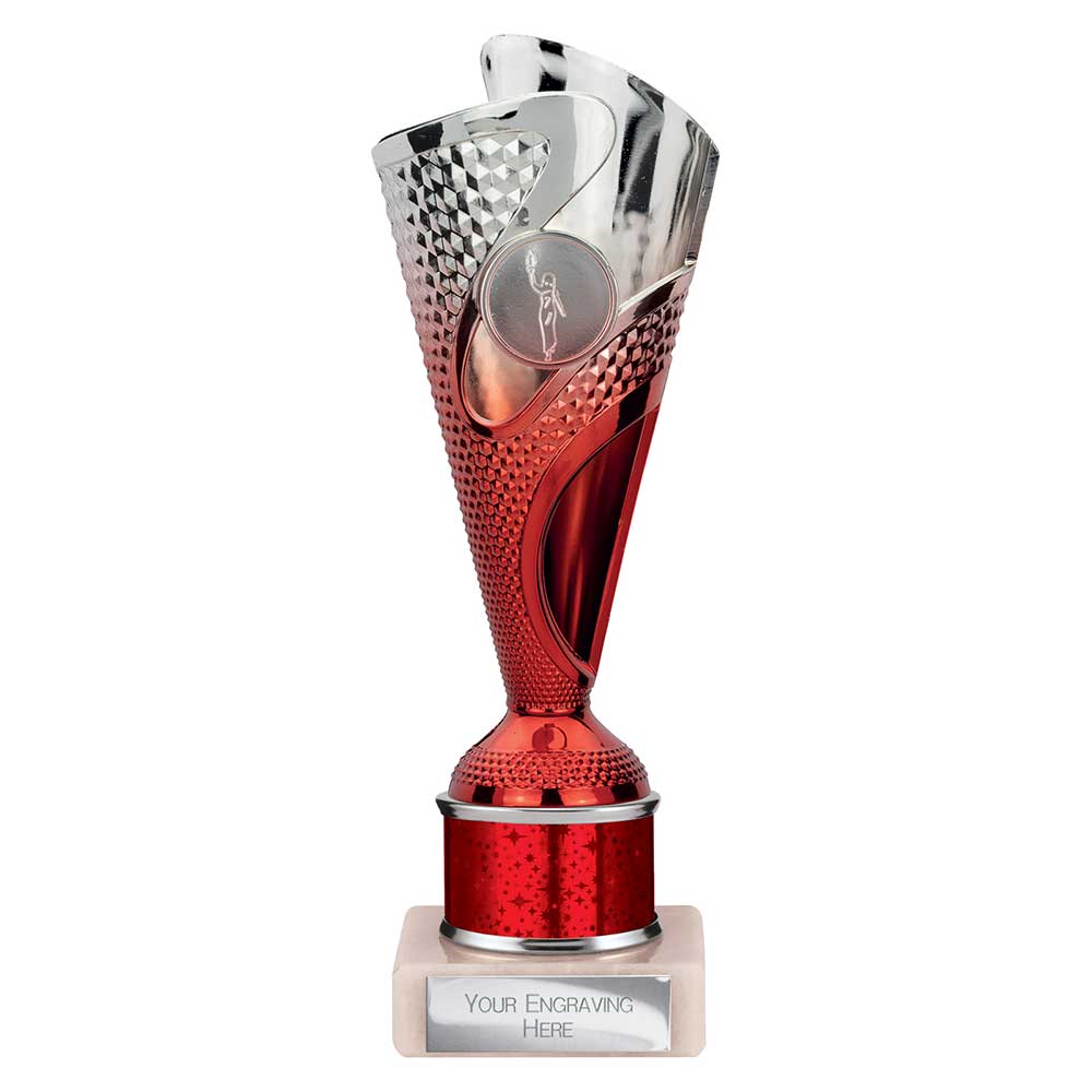 Rodeo Multisport Tube Trophy Silver & Red 215mm