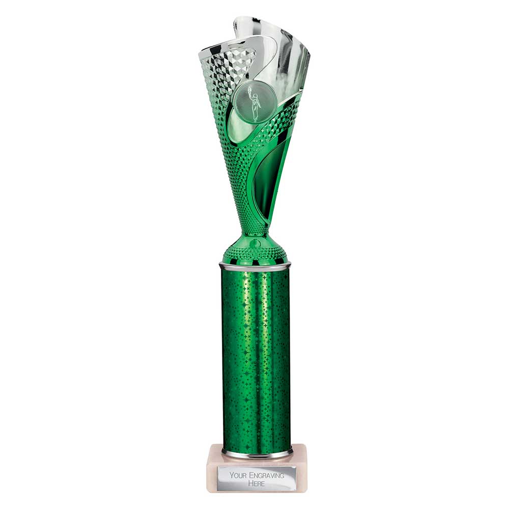 Rodeo Multisport Tube Trophy Silver & Green 315mm