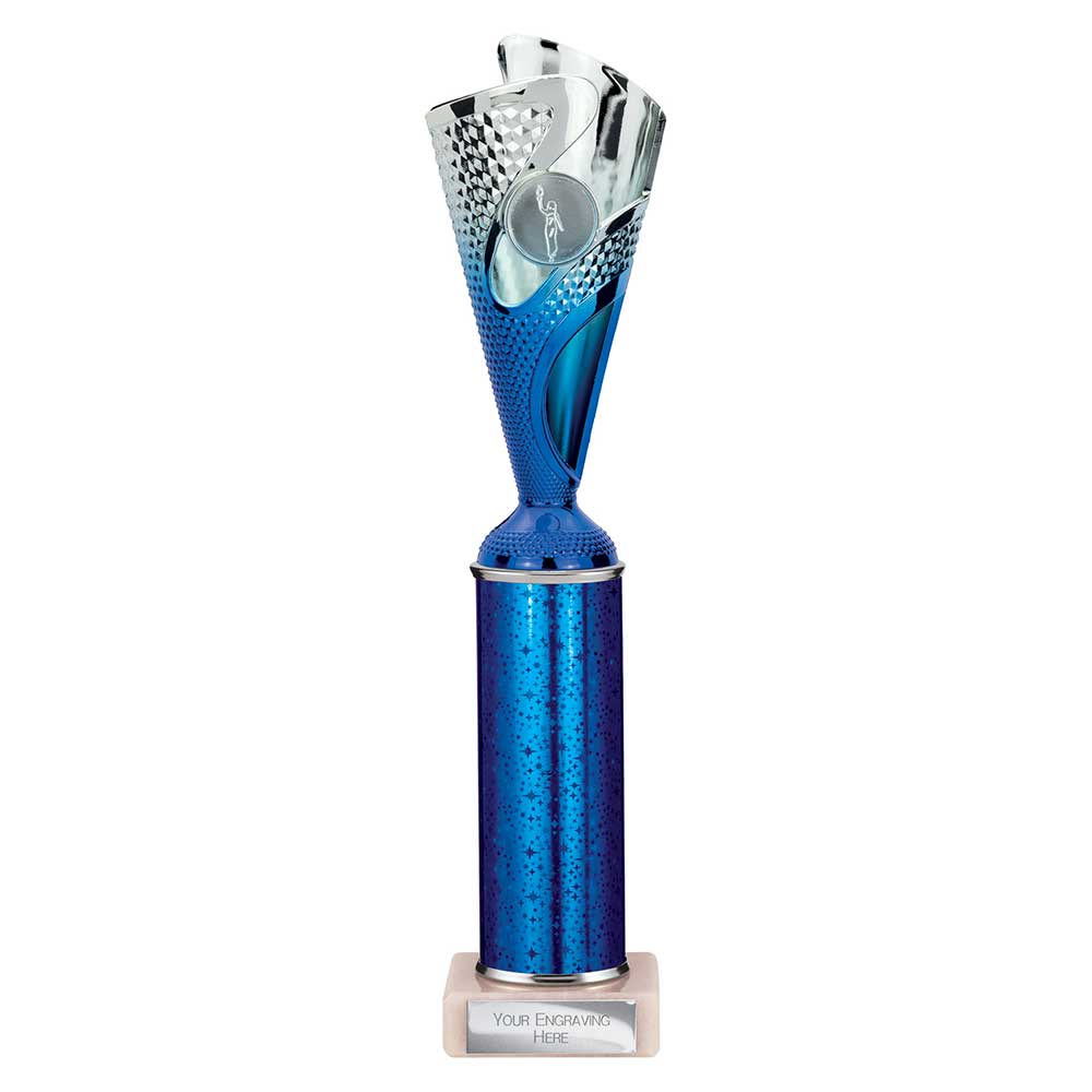 Rodeo Multisport Tube Trophy Silver & Blue 315mm