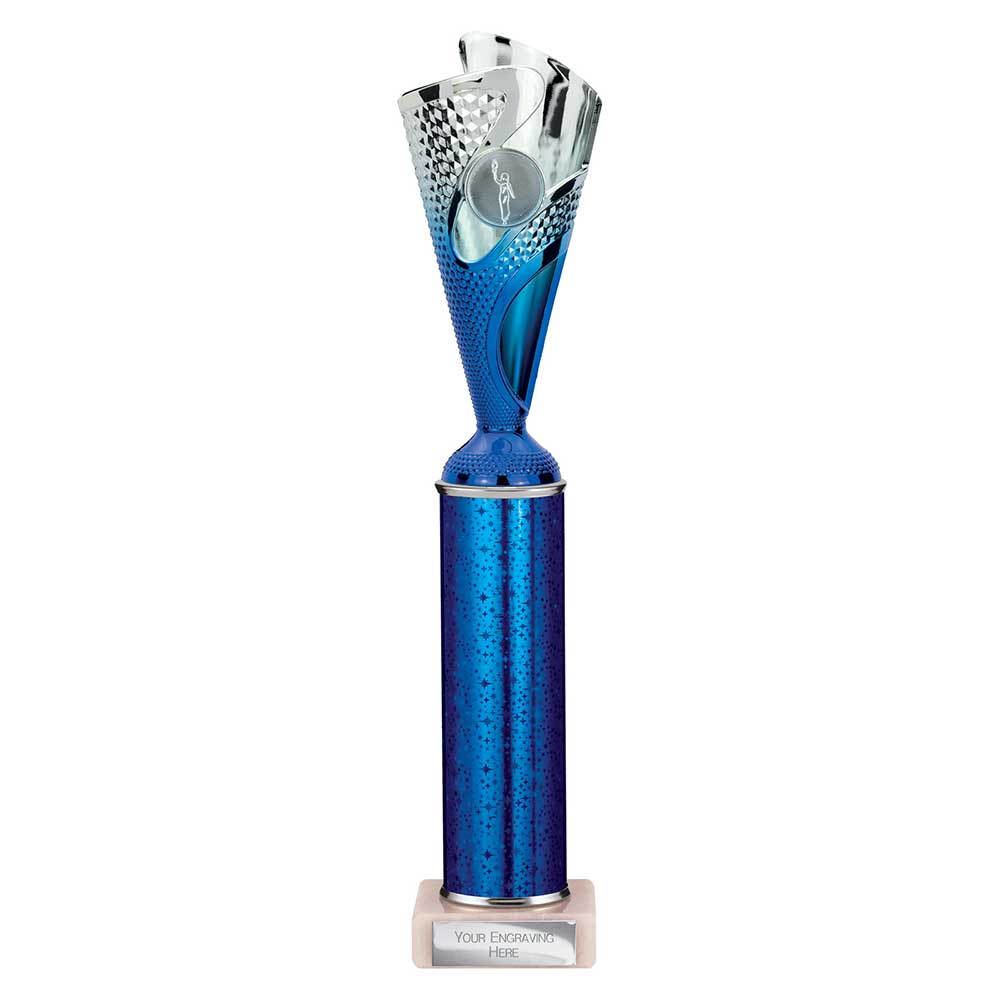 Rodeo Multisport Tube Trophy Silver & Blue 340mm