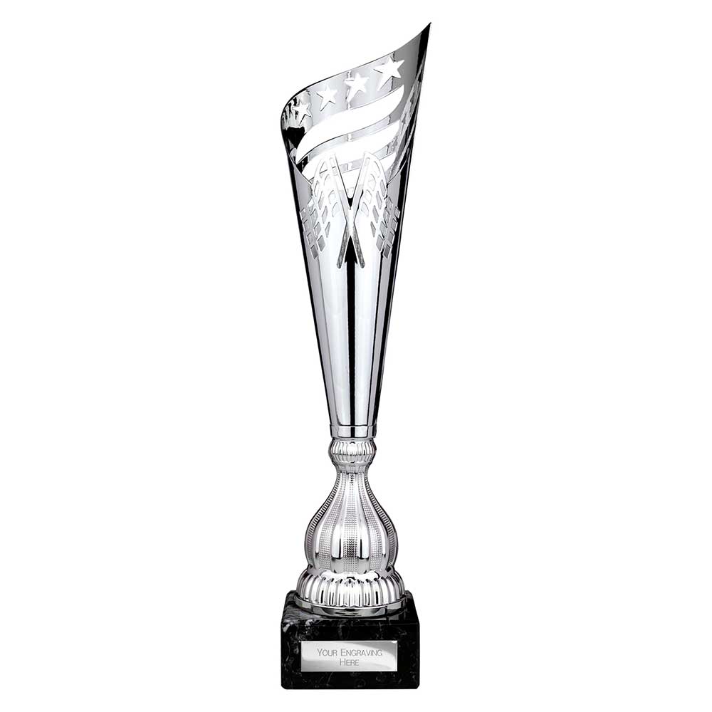 Monza Lazer Cut Metal Cup Silver 490mm