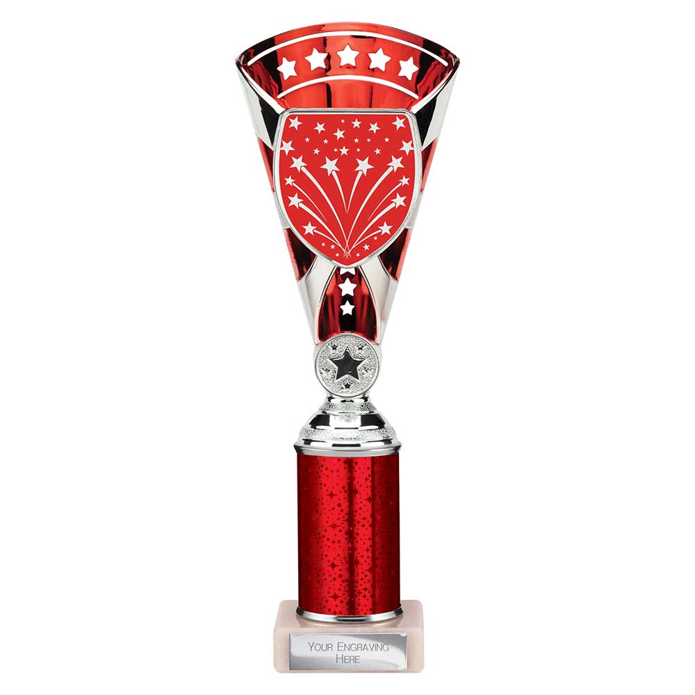 Cobra Star Multisport Tube Trophy Silver & Red 280mm