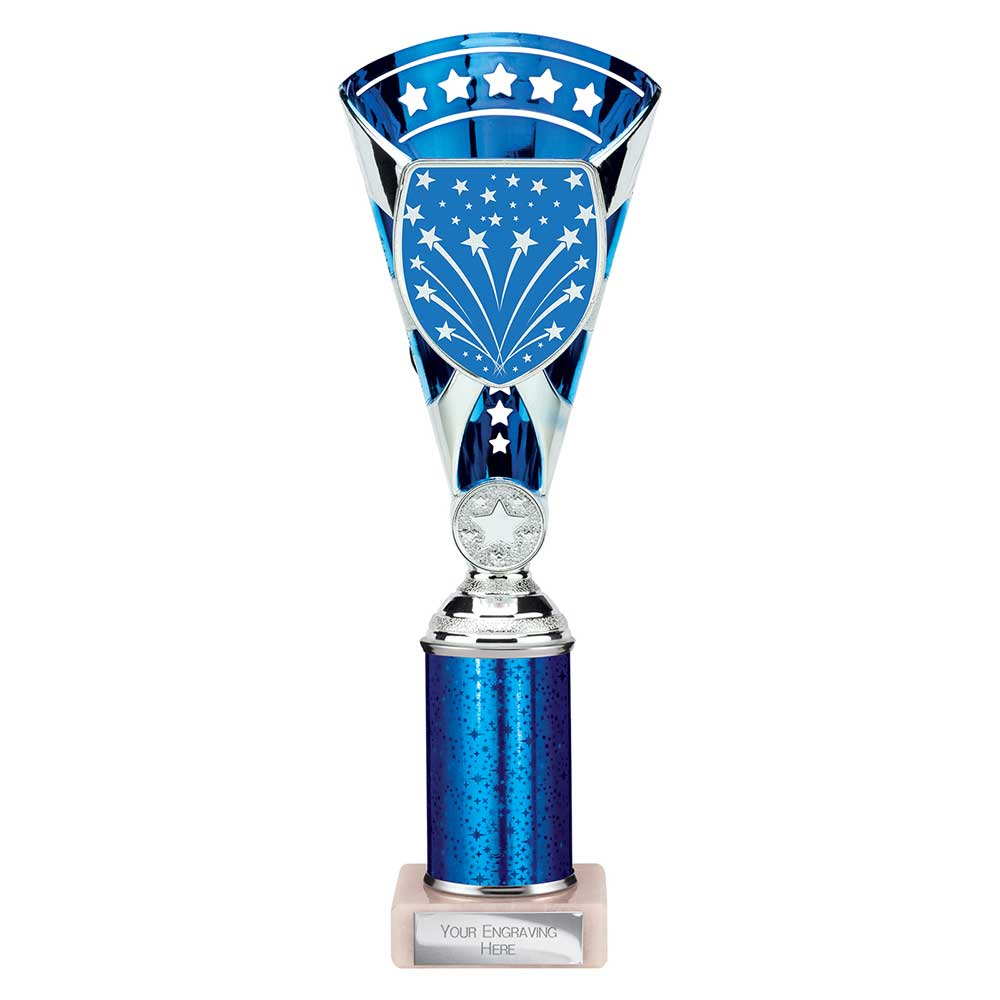 Cobra Star Multisport Tube Trophy Silver & Blue 280mm