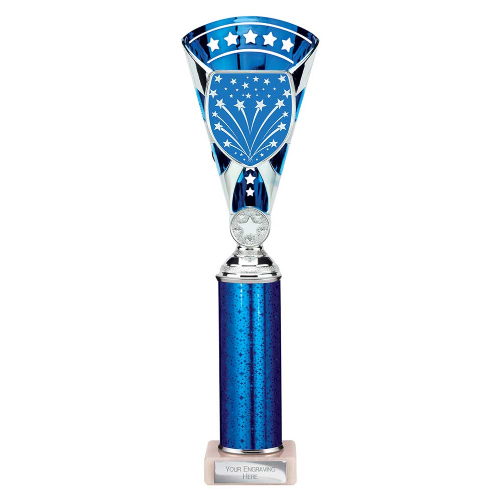 Cobra Star Multisport Tube Trophy Silver & Blue 330mm